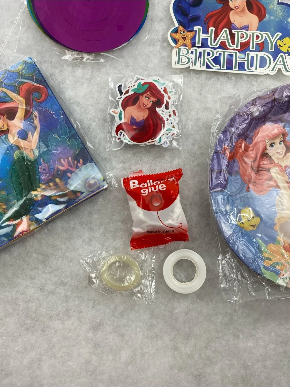 Disney Ariel The Little Mermaid Party Kit in Teal & Purple & Blue